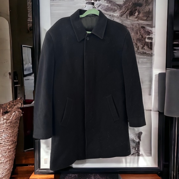 Neiman Marcus made in Italy SZ 42 Cashmere Blend Peacoat - Picture 3 of 12